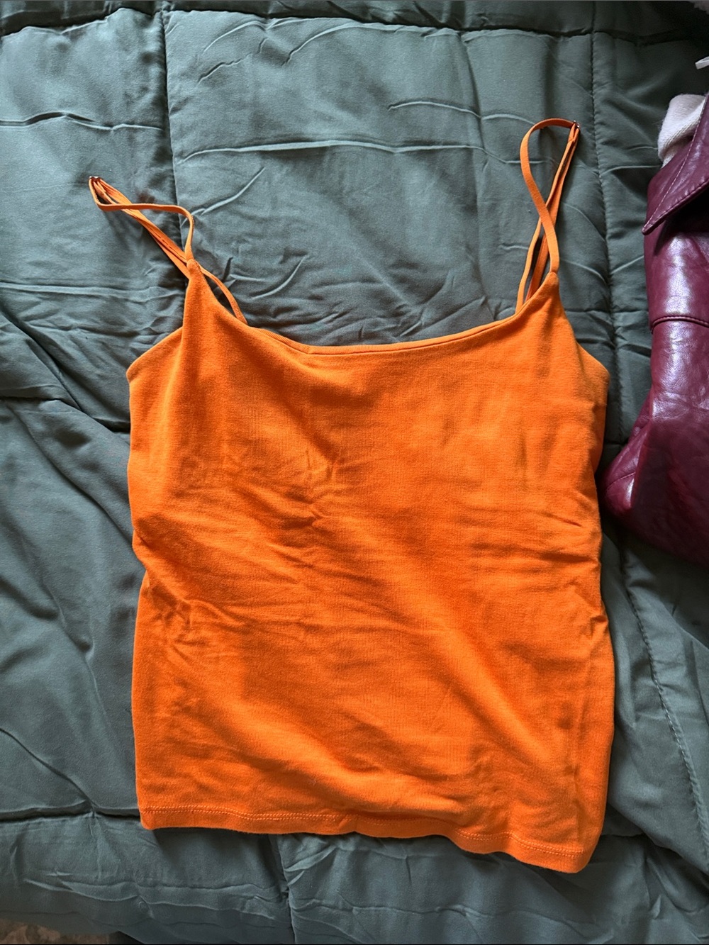 Zara Bright Orange Slim-Strap Cami